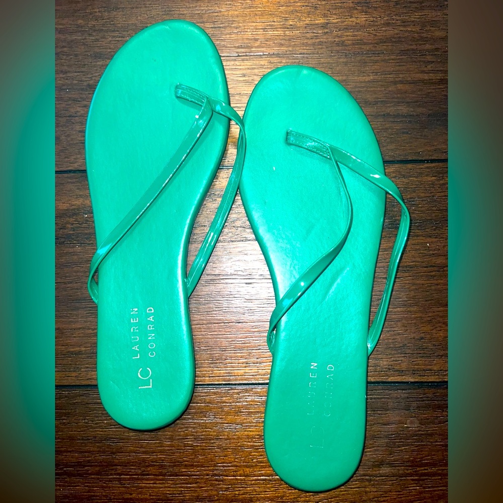 LC Lauren Conrad Women's Green Sandals